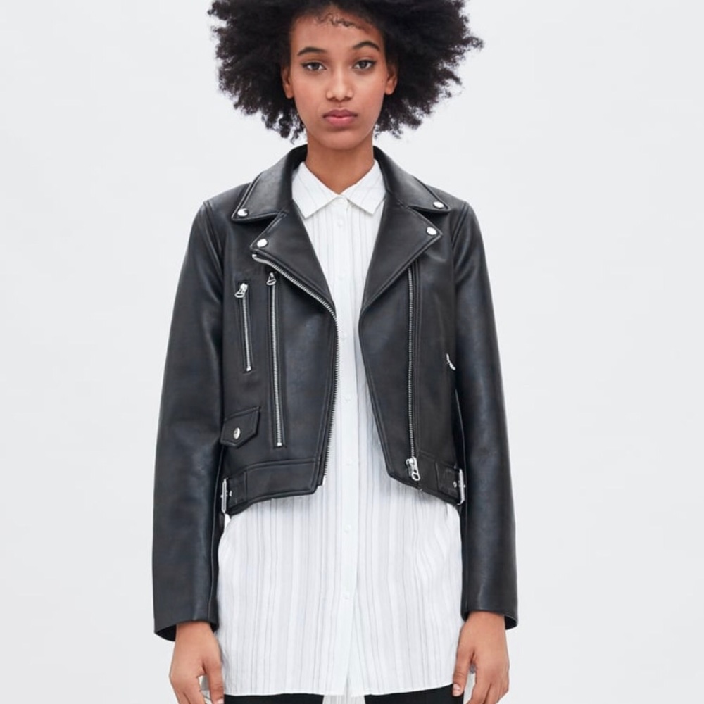 Zara faux biker jacket